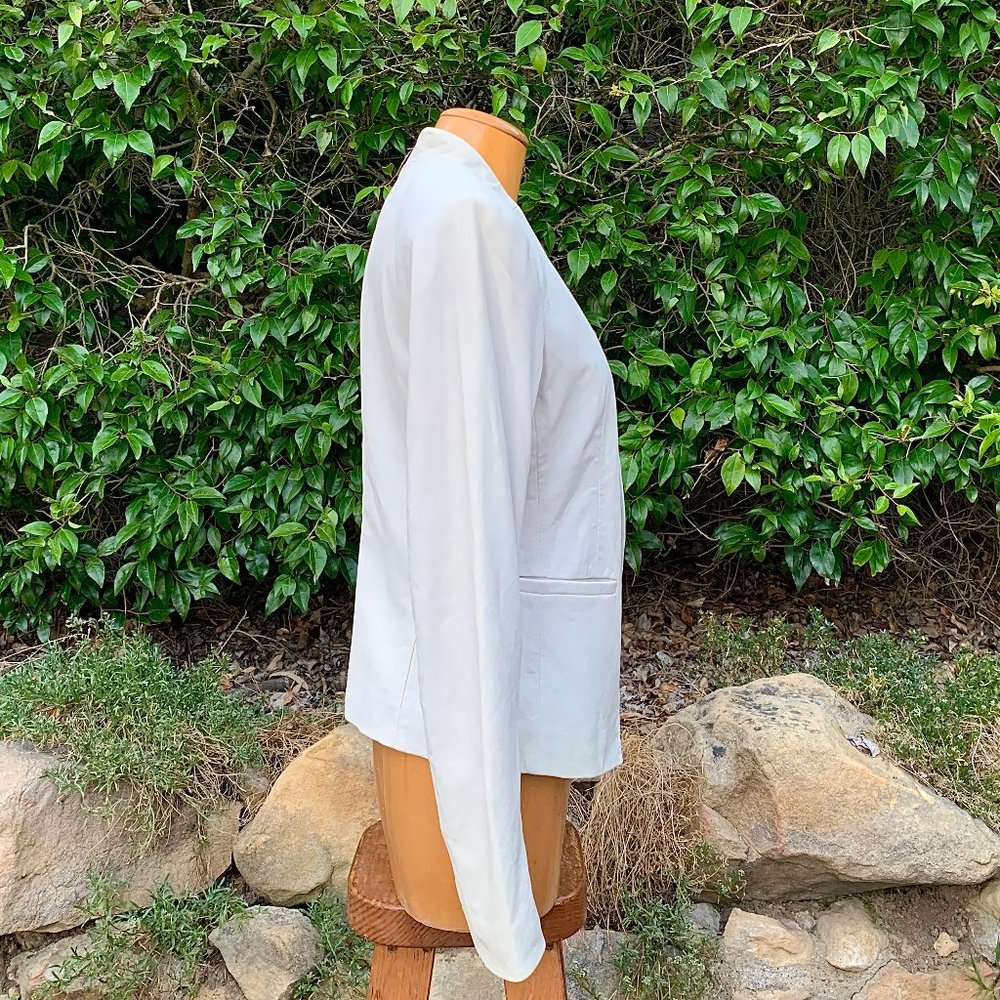 Theory butter soft leather blazer jacket winter/summer white - Picture 5 of 10